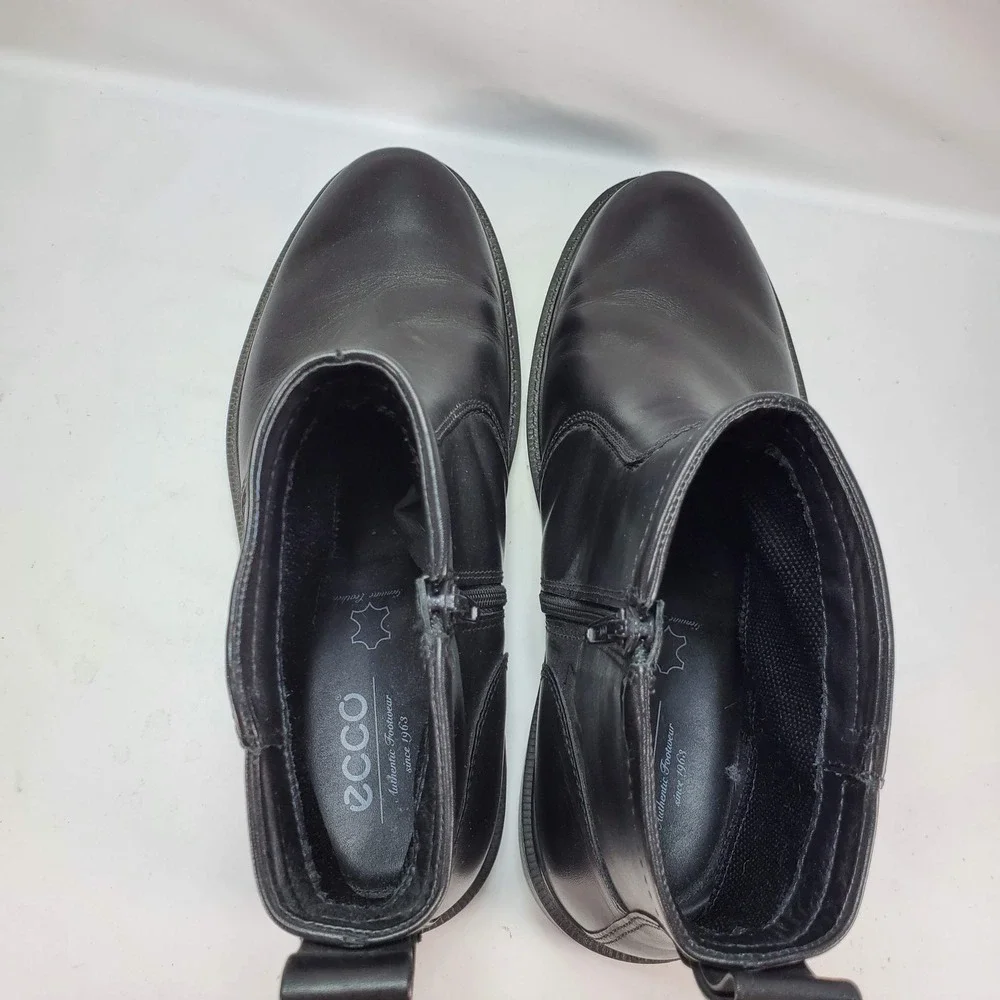ECCO Chelsea Boots Mens 43 Black Leather‎ Waterproof Side Zip Gore-Tex